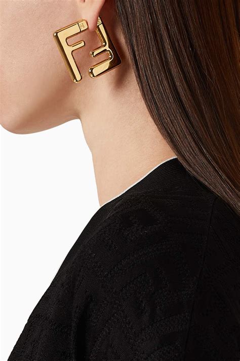 fendi earrings on model